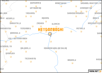 map of Ḩeydar Bāghī