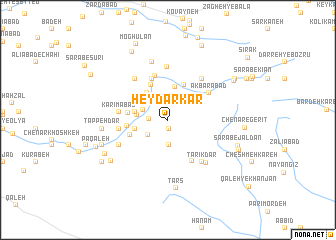 map of Ḩeydar Kar