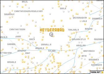 map of Heyderābād