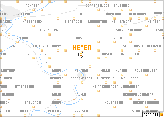 map of Heyen