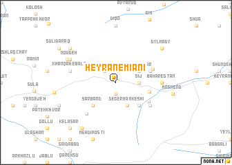 map of Ḩeyrān-e Mīānī