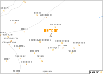 map of Ḩeyrān