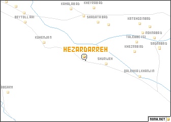 map of Hezār Darreh