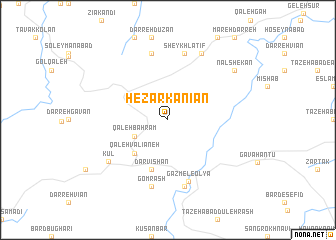 map of Hezār Kānīān