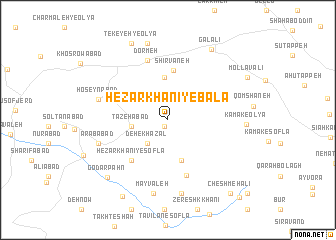 map of Hezār Khānī-ye Bālā