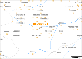 map of Hezār Lāt