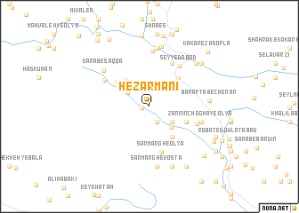 map of Hezār Manī