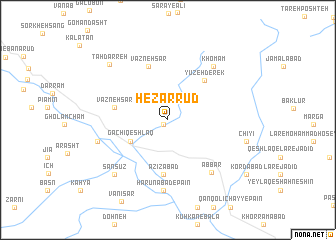 map of Hezār Rūd