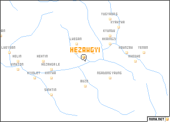 map of Hezawgyi