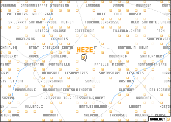 map of Hèze