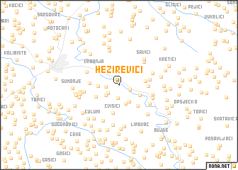 map of Hezirevići