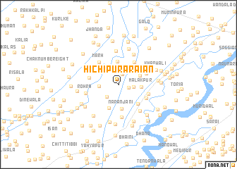map of Hichipur Arāiān
