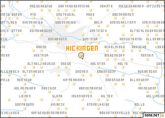 map of Hickingen