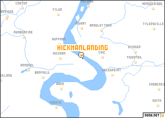 map of Hickman Landing