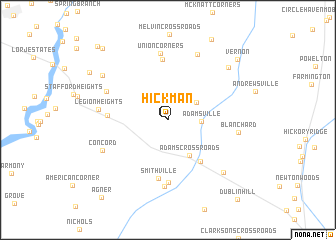 map of Hickman