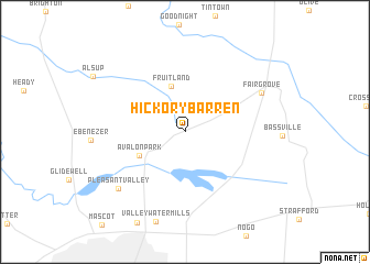 map of Hickory Barren