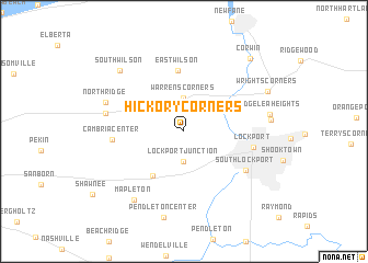 map of Hickory Corners