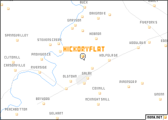 map of Hickory Flat