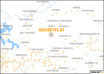 map of Hickory Flat