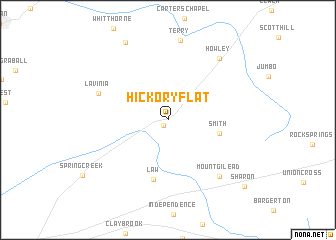 map of Hickory Flat