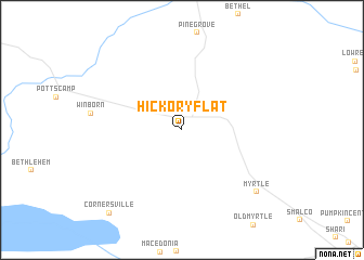 map of Hickory Flat