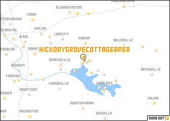 map of Hickory Grove Cottage Area