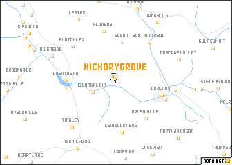 map of Hickory Grove