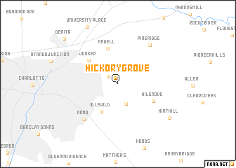 map of Hickory Grove