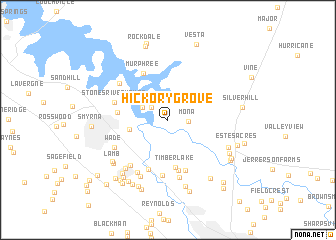 map of Hickory Grove