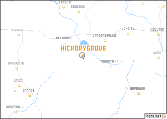 map of Hickory Grove