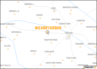 map of Hickory Grove