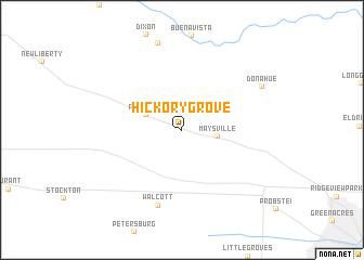 map of Hickory Grove