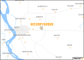 map of Hickory Grove