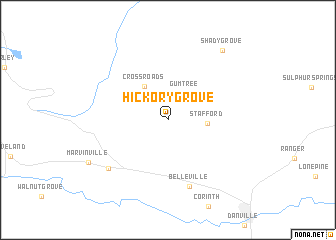 map of Hickory Grove