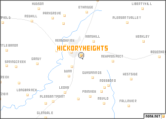 map of Hickory Heights