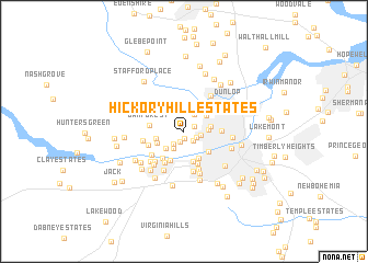 map of Hickory Hill Estates