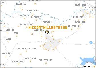 map of Hickory Hill Estates