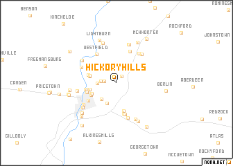 map of Hickory Hills