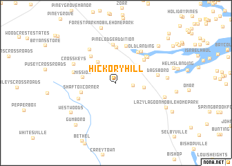 map of Hickory Hill