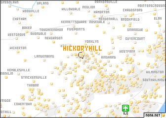 map of Hickory Hill