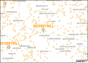 map of Hickory Hill