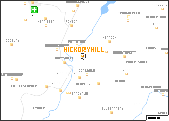 map of Hickory Hill