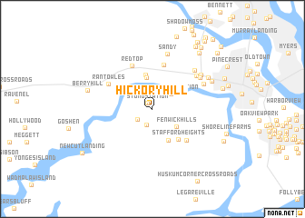 map of Hickory Hill