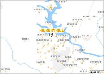 map of Hickory Hill