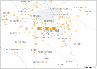 map of Hickory Hill