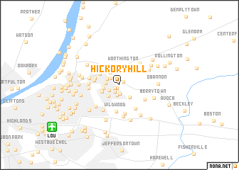 map of Hickory Hill