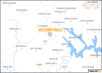 map of Hickory Hill