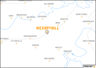 map of Hickory Hill