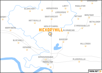 map of Hickory Hill