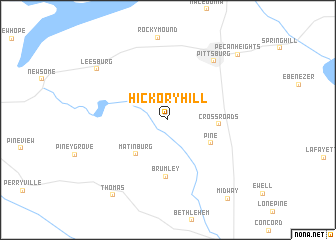 map of Hickory Hill